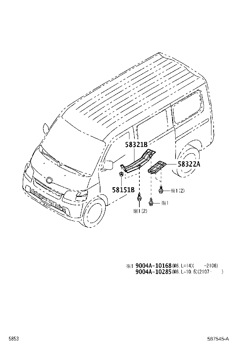 58321-BZ030 INSULATOR, REAR FLOOR HEAT, NO.1 product image