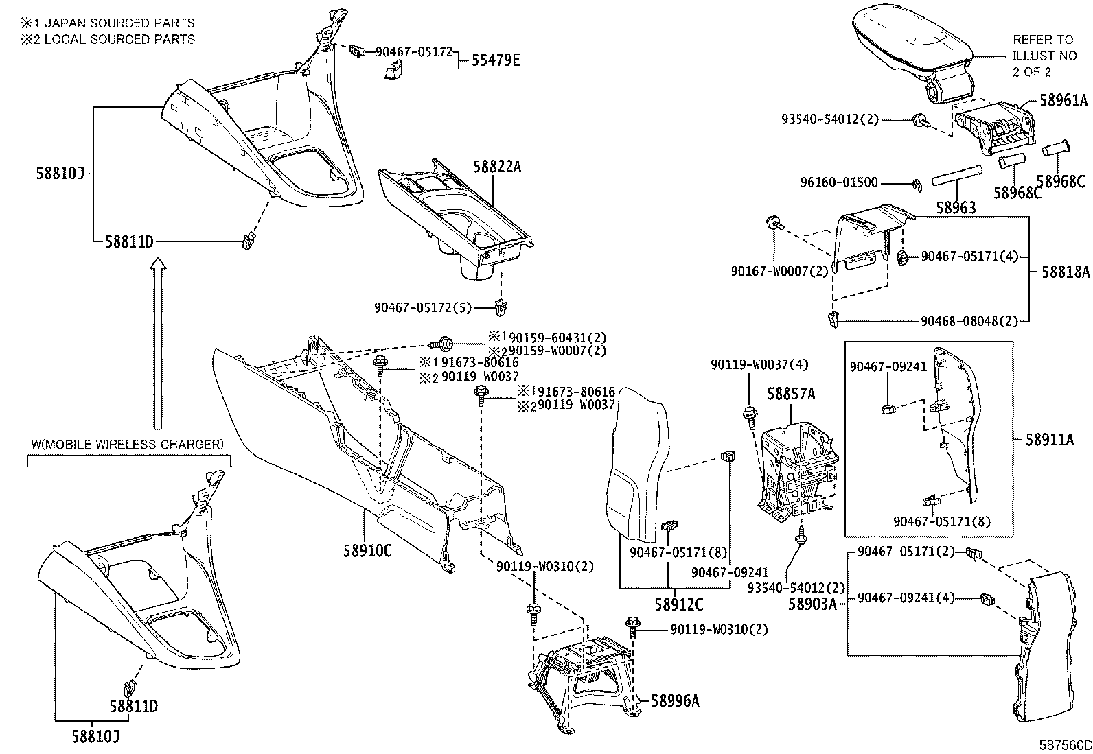58910-K0031 BOX ASSY, CONSOLE, REAR product image