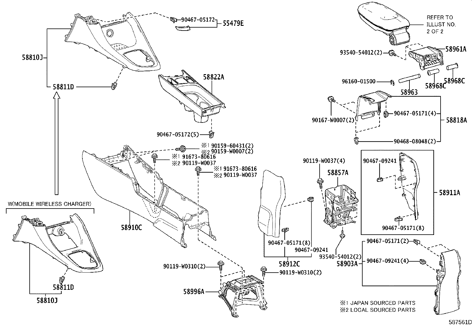 58910-K0031 BOX ASSY, CONSOLE, REAR product image