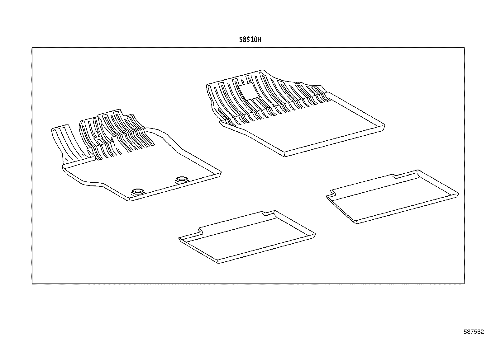 55214-K0010 PAD, DASH PANEL INSULATOR, NO.2 product image
