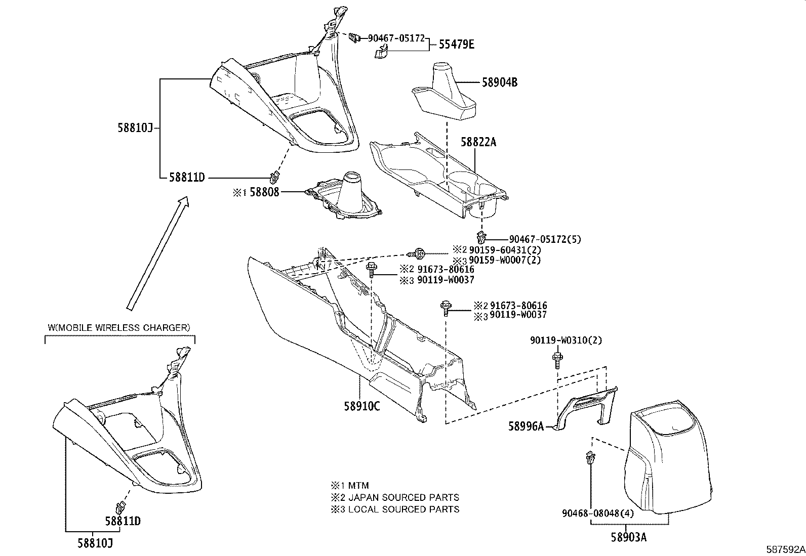 58910-K0031 BOX ASSY, CONSOLE, REAR product image