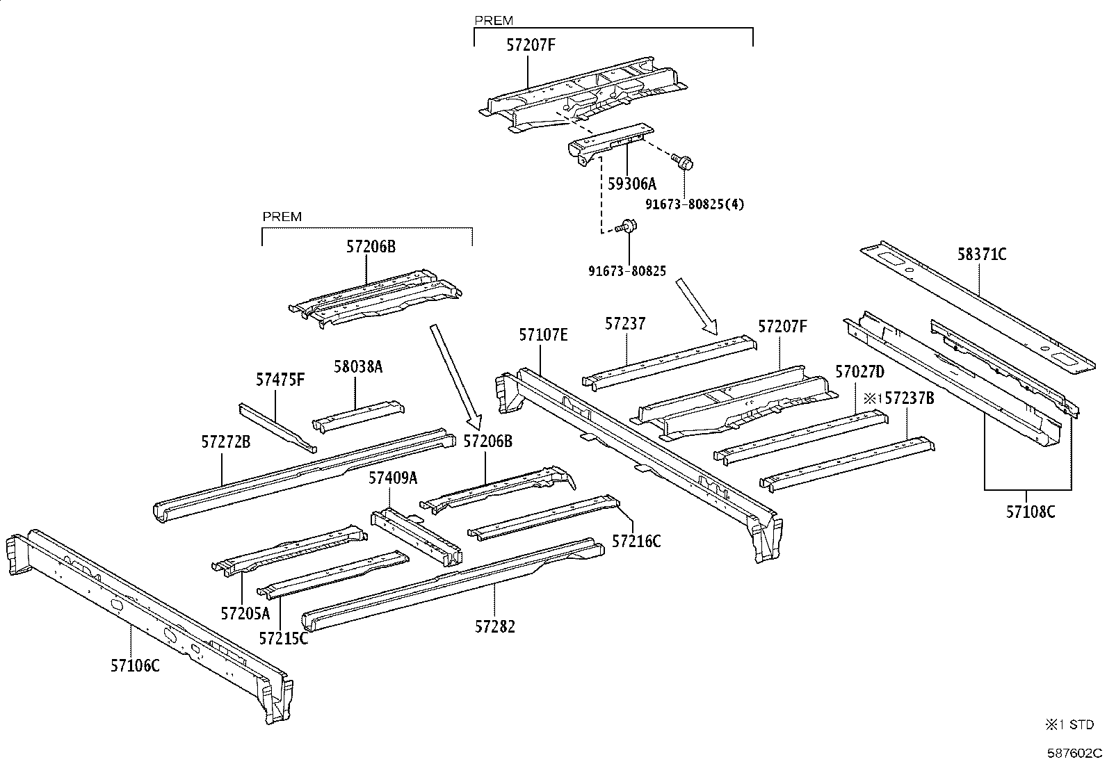 65604-36010 PANEL, REAR FLOOR SIDE, REAR LH product image