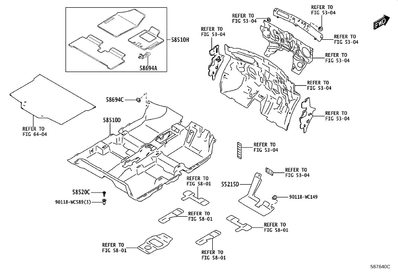 58694-WC002 PLATE, MAT SET, UPPER product image