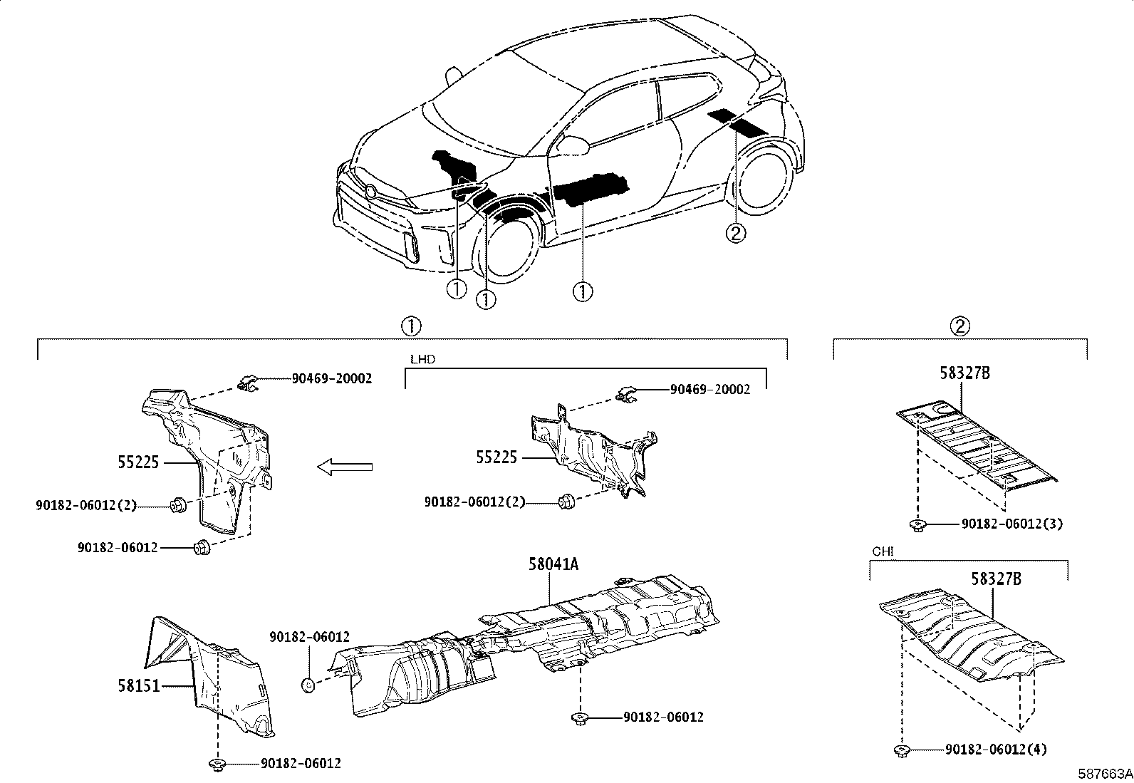 58327-52230 INSULATOR, MAIN MUFFLER HEAT product image