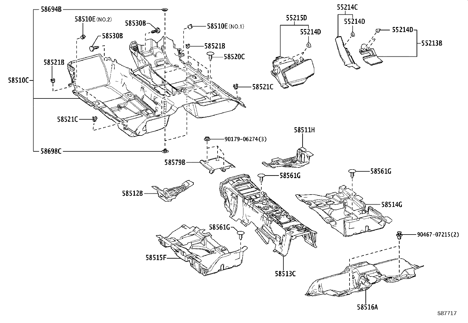 58512-62020 MAT, FLOOR, FRONT LH product image