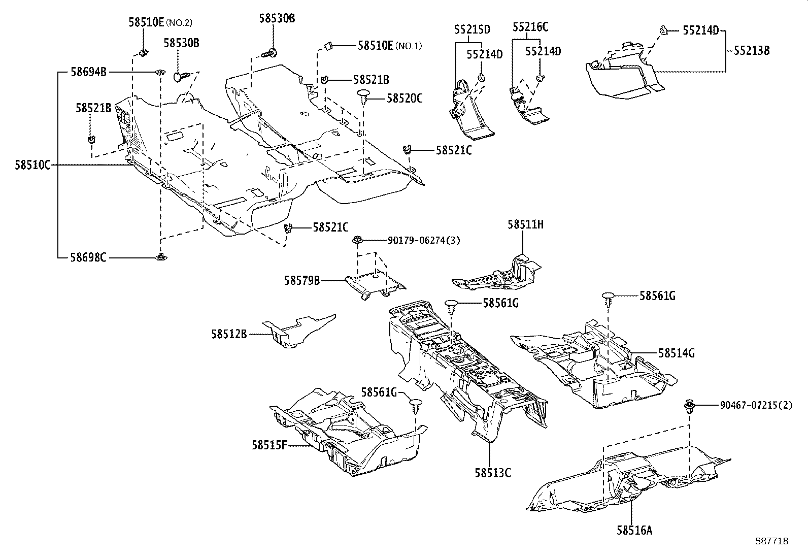 58512-62020 MAT, FLOOR, FRONT LH product image