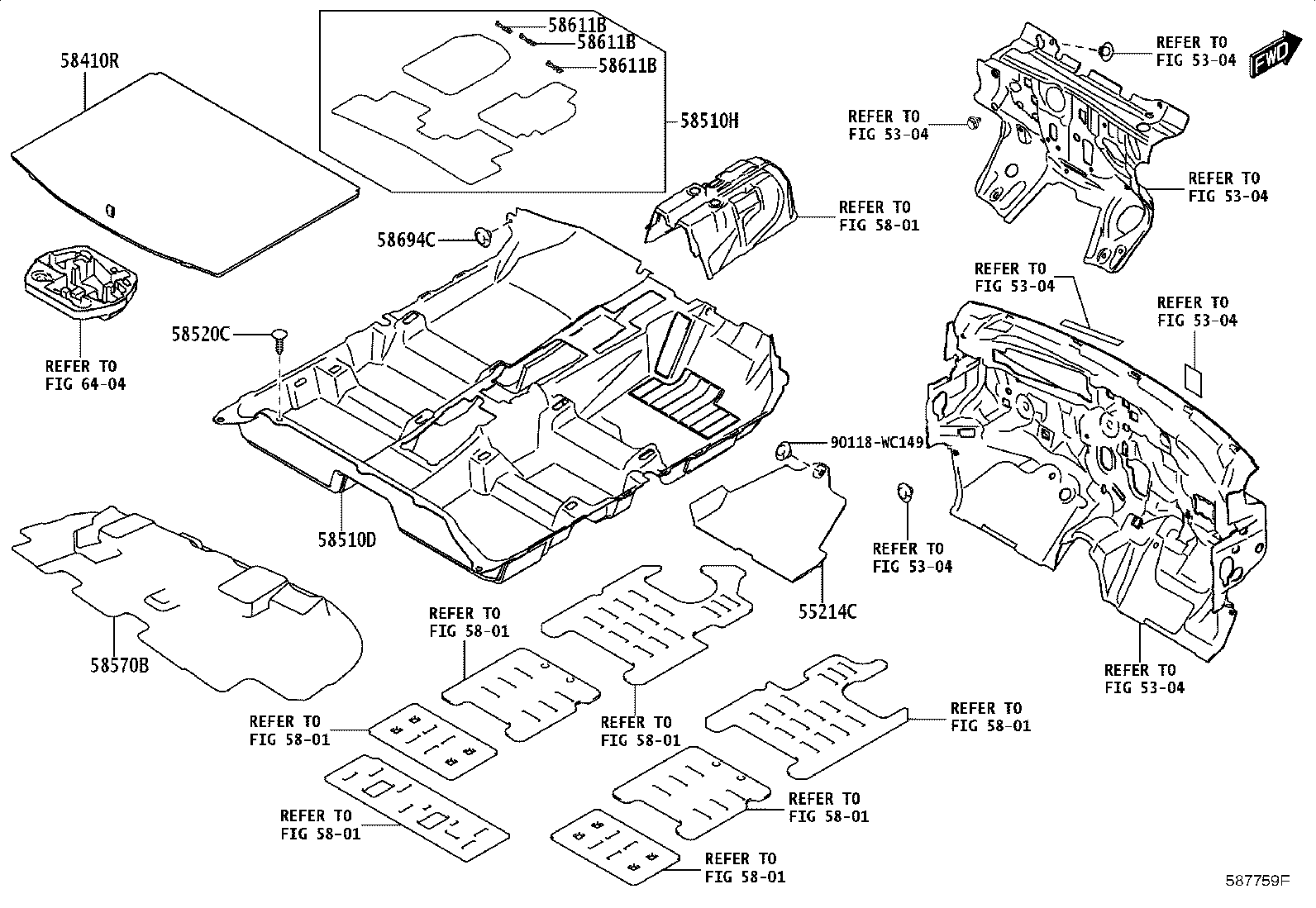 58500-WC005 MAT ASSY, FLOOR product image