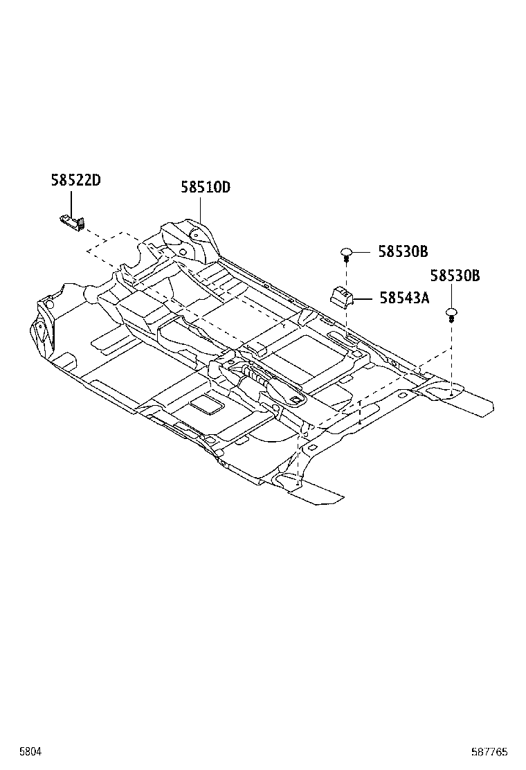 58698-BZ010 PLATE, MAT SET, LOWER product image