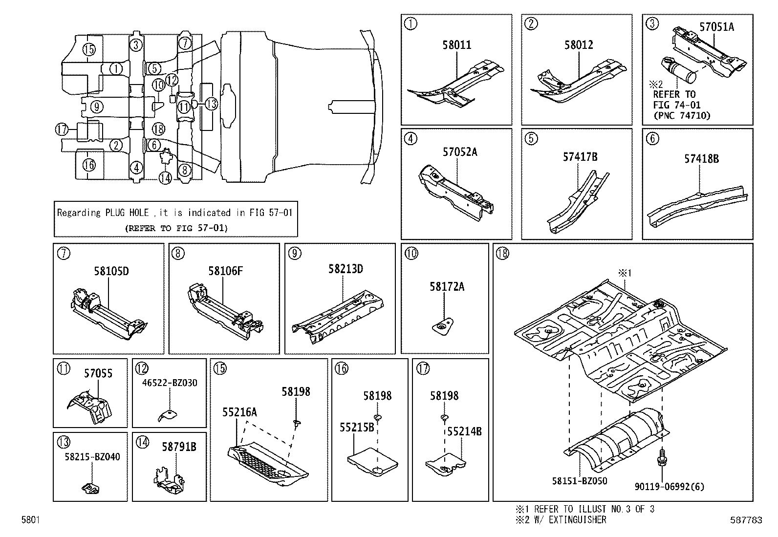 55215-BZ080 PAD, DASH PANEL INSULATOR,  NO.3 product image