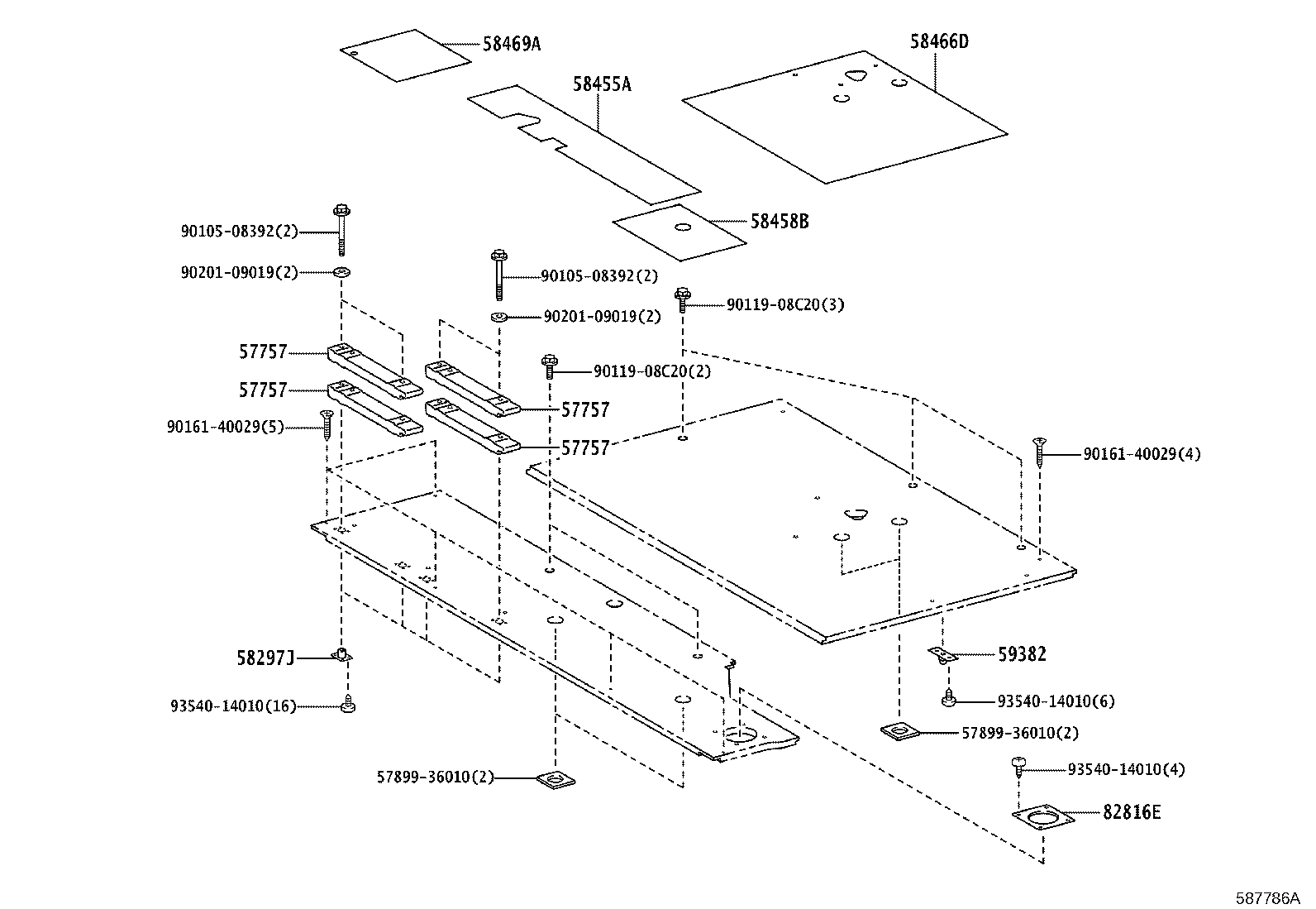 57104-36381 CROSSMEMBER SUB-ASSY, FLOOR, NO.4 product image