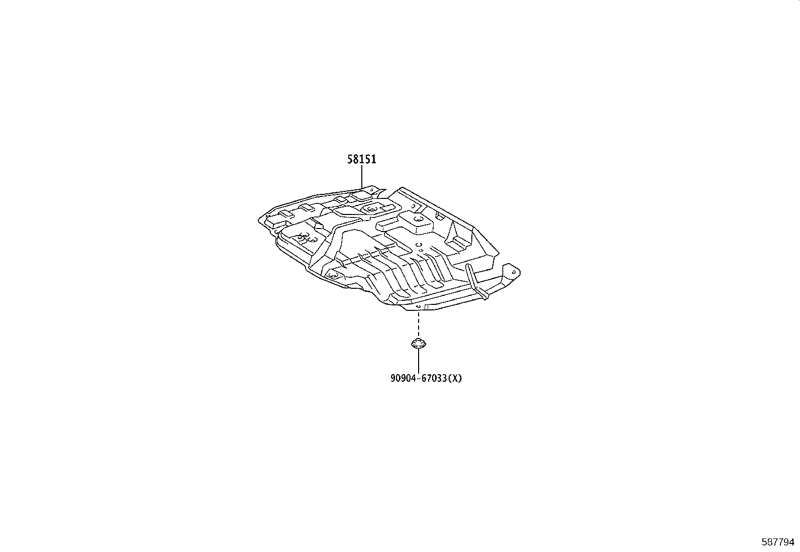 58151-37134 INSULATOR, FRONT FLOOR HEAT, NO.1 product image