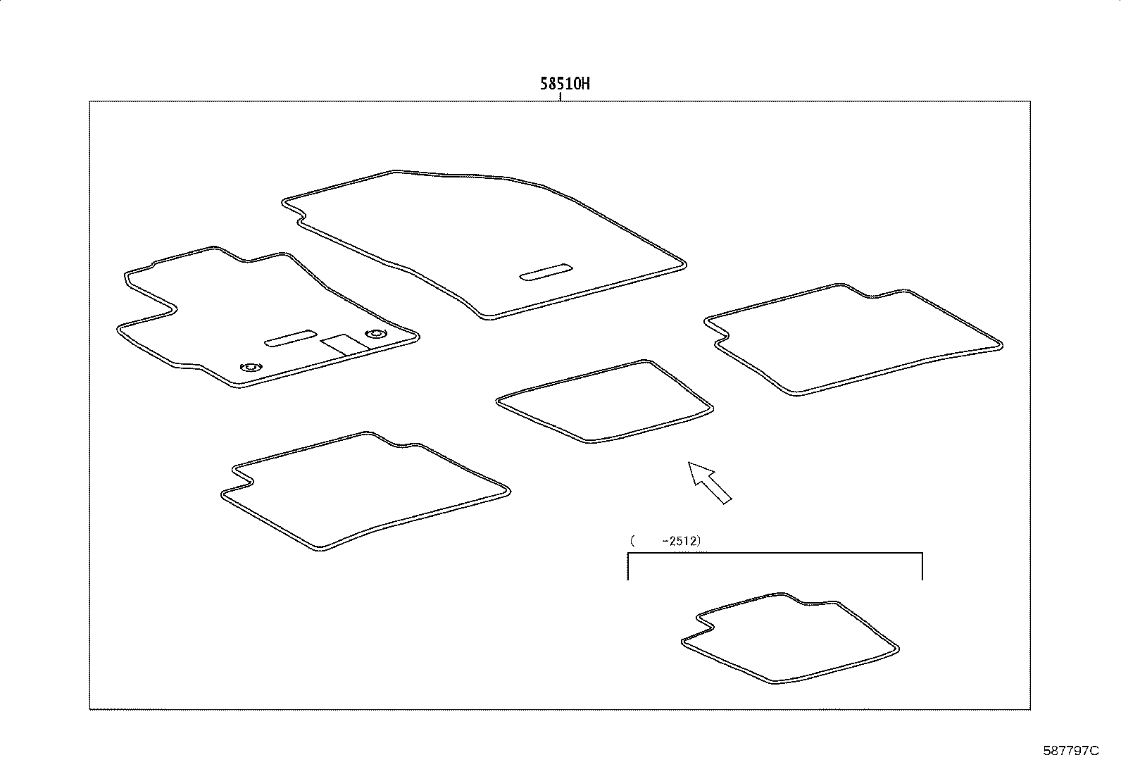 58511-02490 MAT, FLOOR, FRONT product image