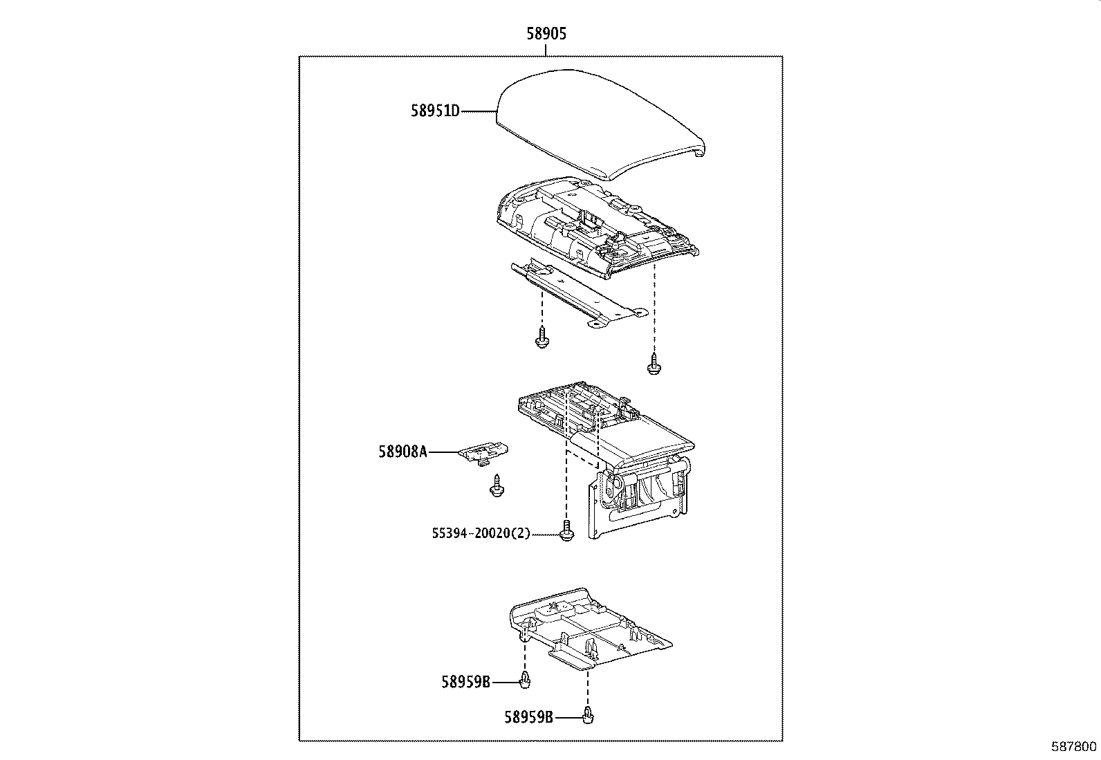 58833-0A160 GARNISH, CONSOLE UPPER PANEL, NO.1 product image