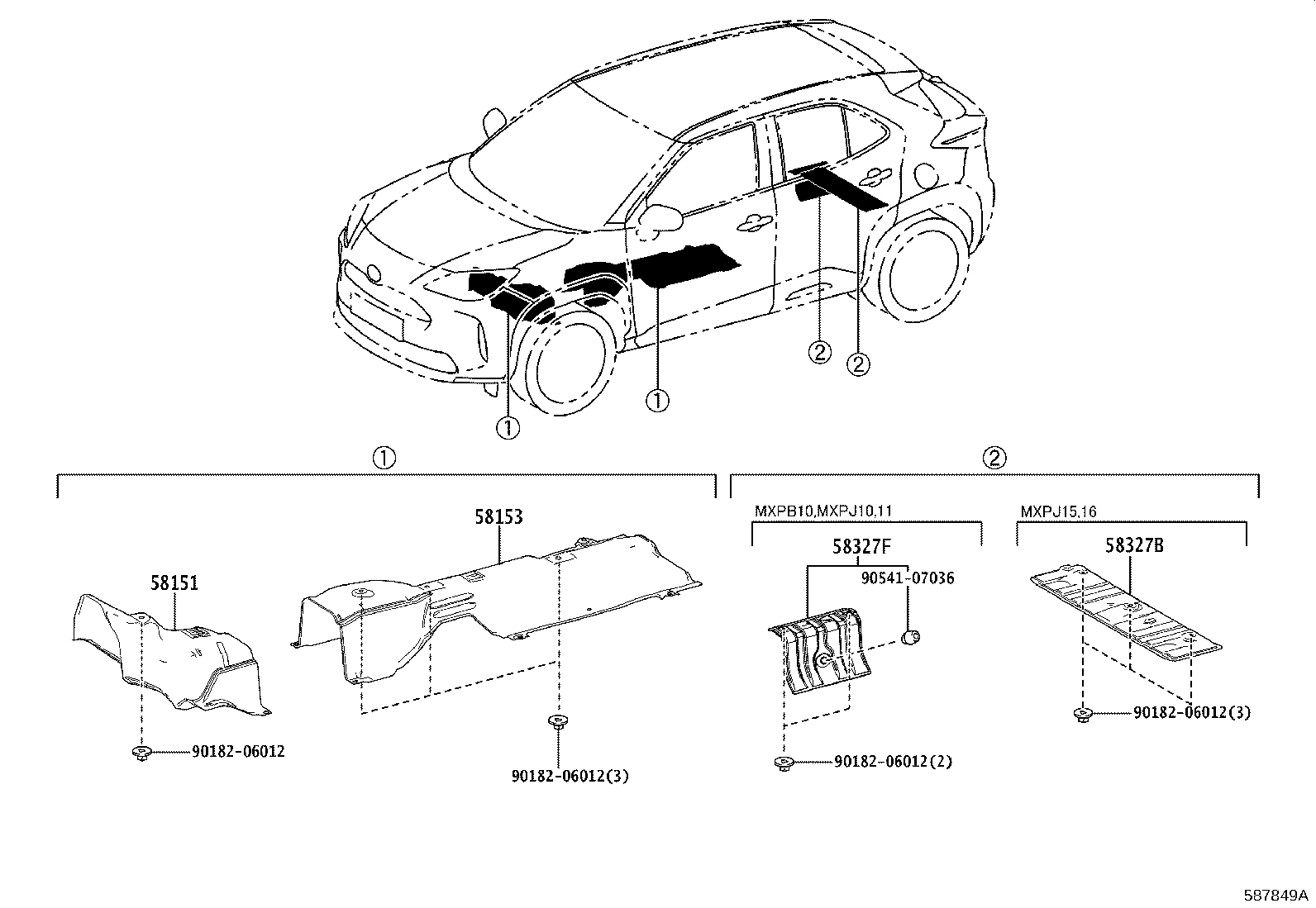 58327-0D210 INSULATOR, MAIN MUFFLER HEAT product image