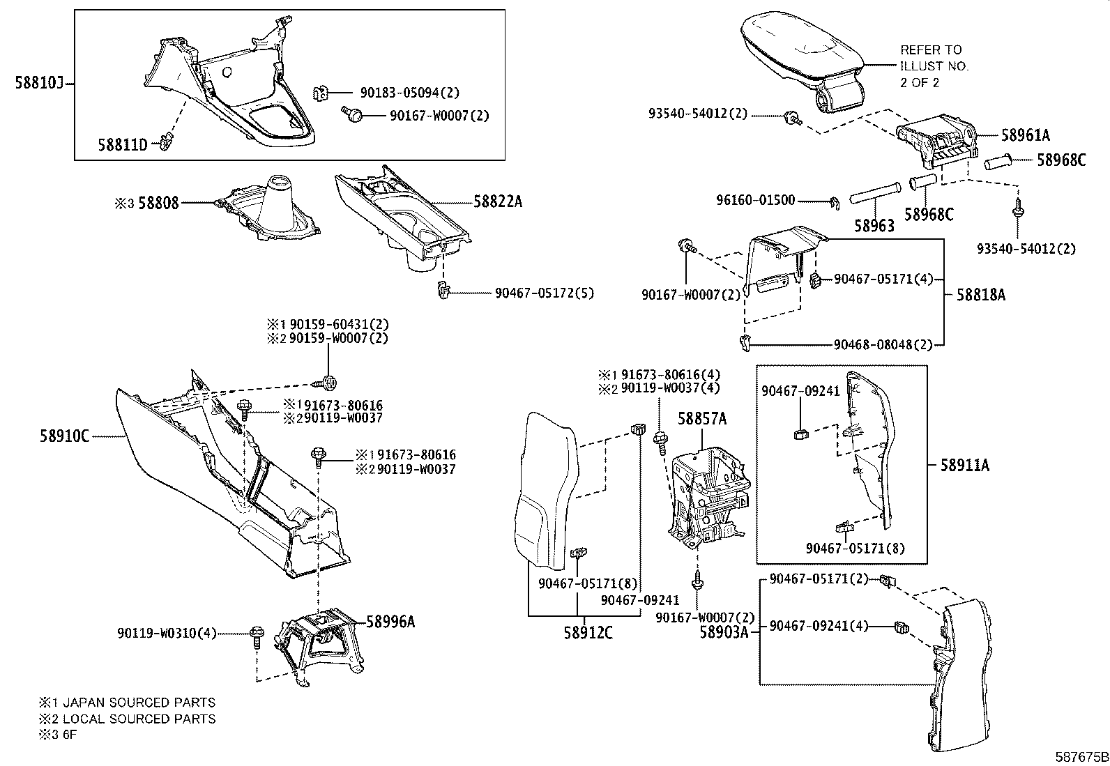 58810-0D080-C0 BOX ASSY, CONSOLE product image