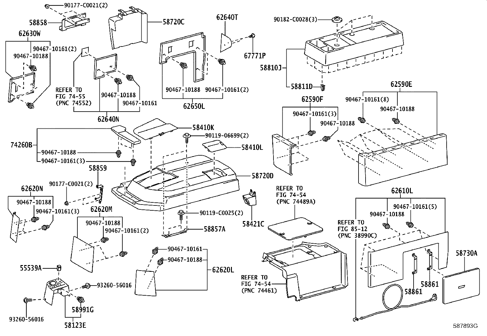 51421-0S080 BRACKET, CONSOLE SUPPORT, NO.2 product image