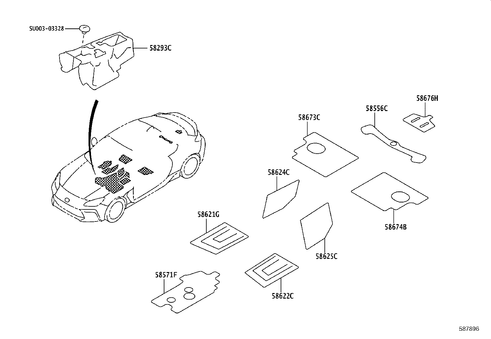 SU003-08773 PAD, FRONT FLOOR product image