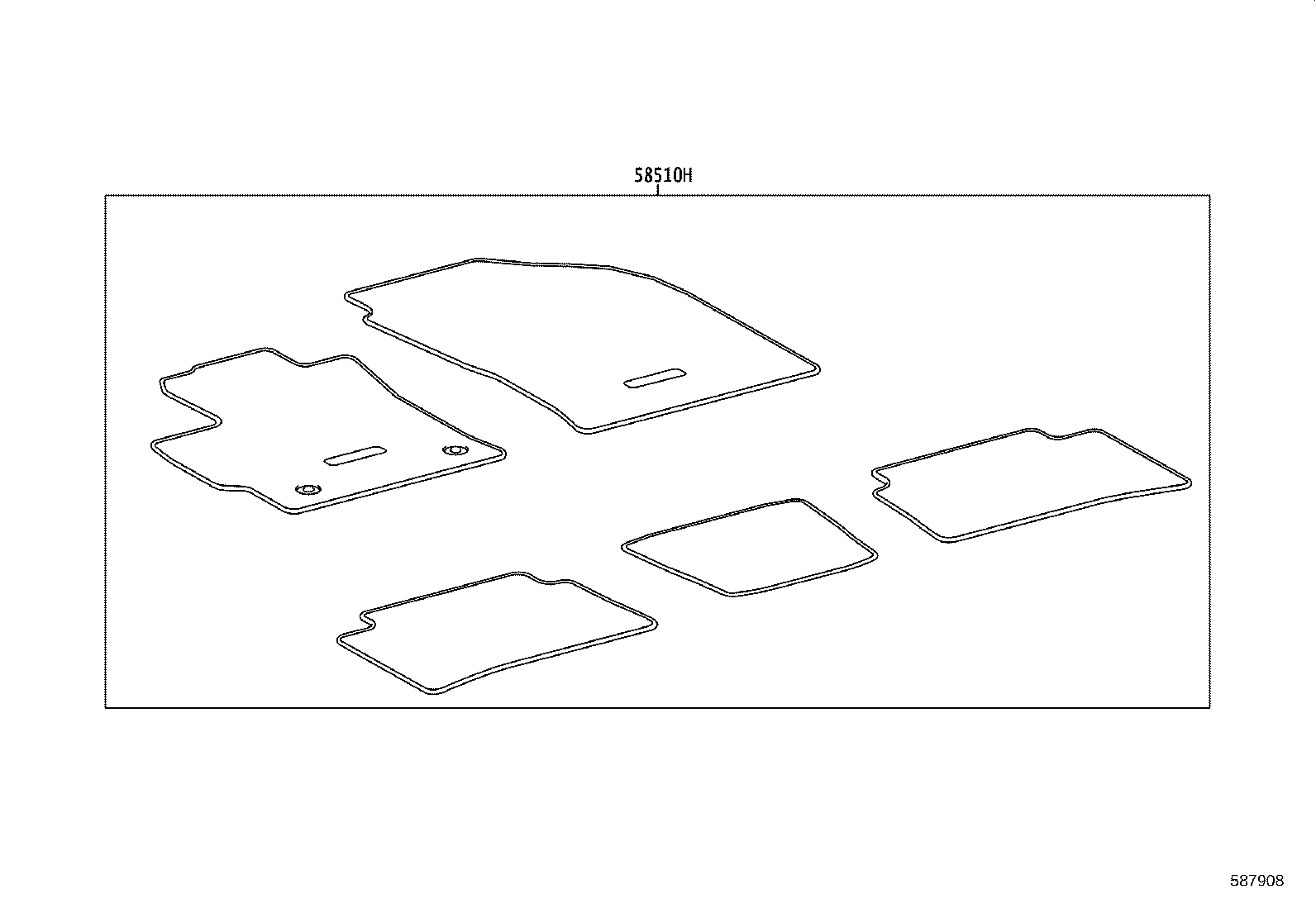 58521-F4010 HOOK, FLOOR CARPET product image