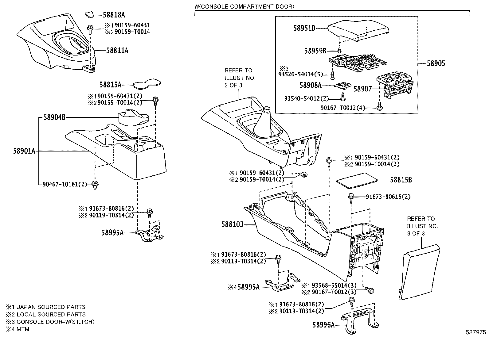 58802-KK020 BOX, CONSOLE, FRONT product image