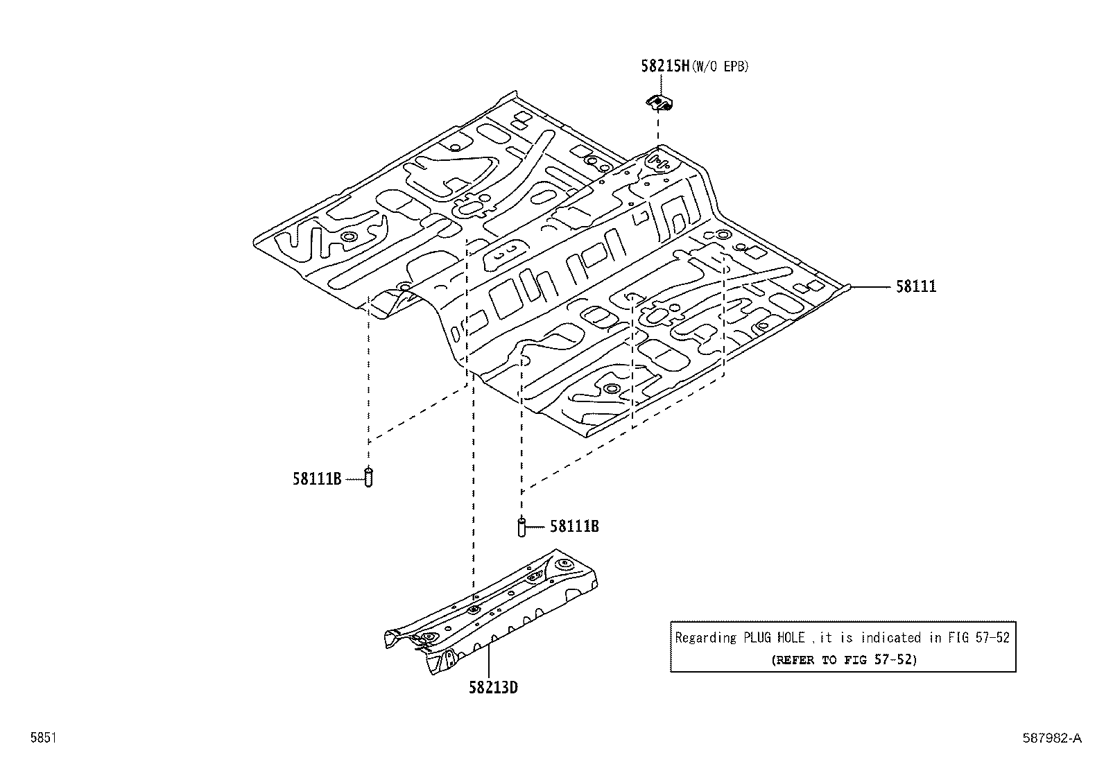 Toyota 58114-BZ070 REINFORCEMENT, FRONT FLOOR PANEL
