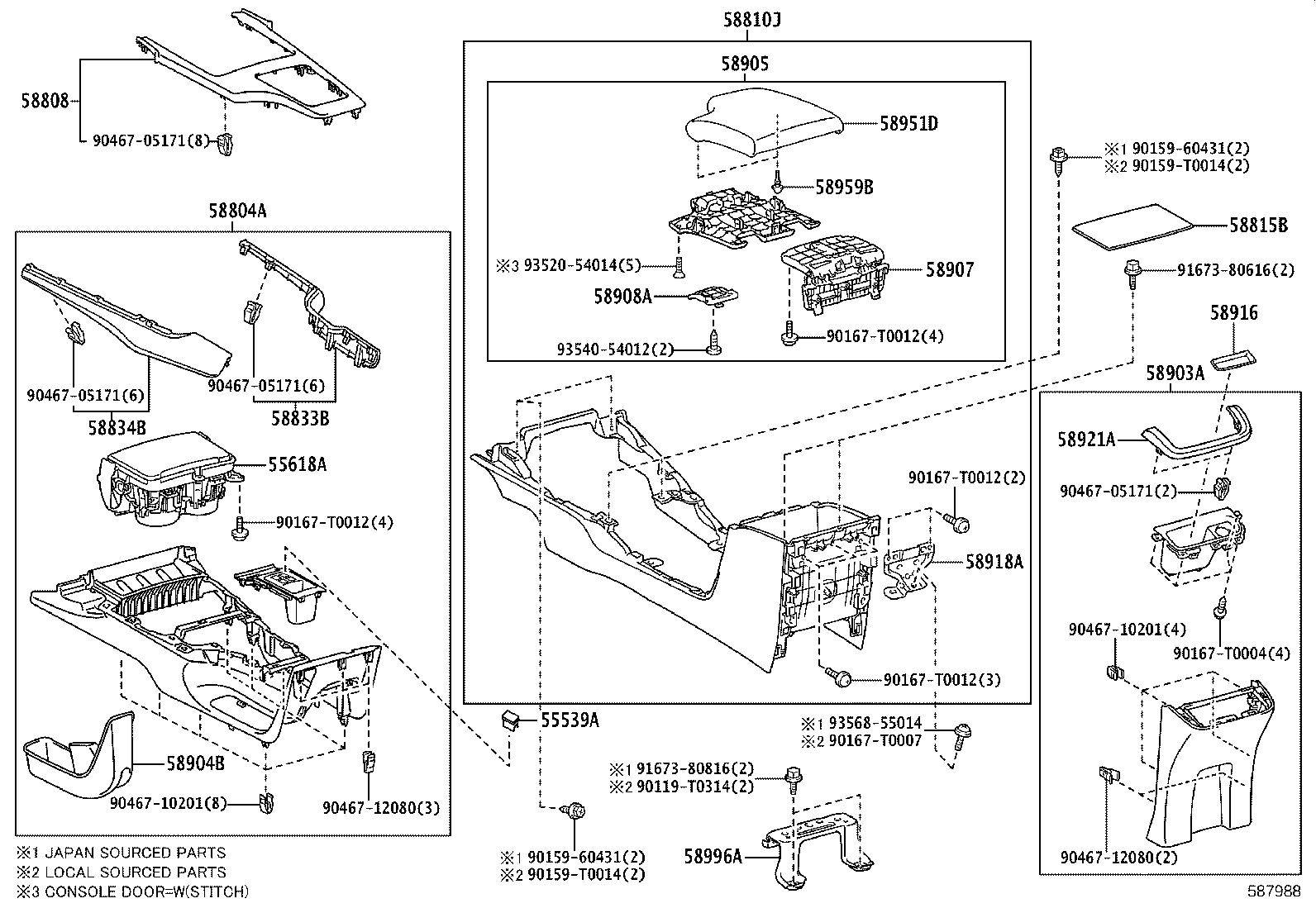 58834-KK080-B2 GARNISH, CONSOLE UPPER PANEL, NO.2 product image
