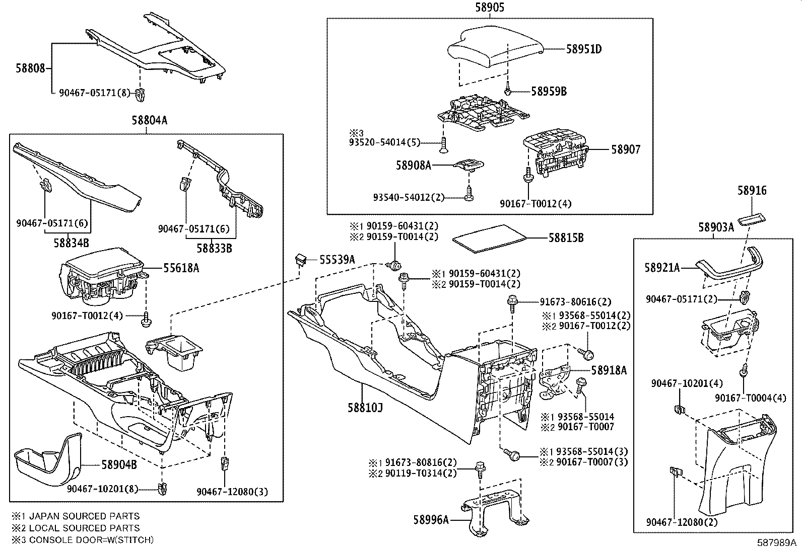 58834-KK080-B2 GARNISH, CONSOLE UPPER PANEL, NO.2 product image