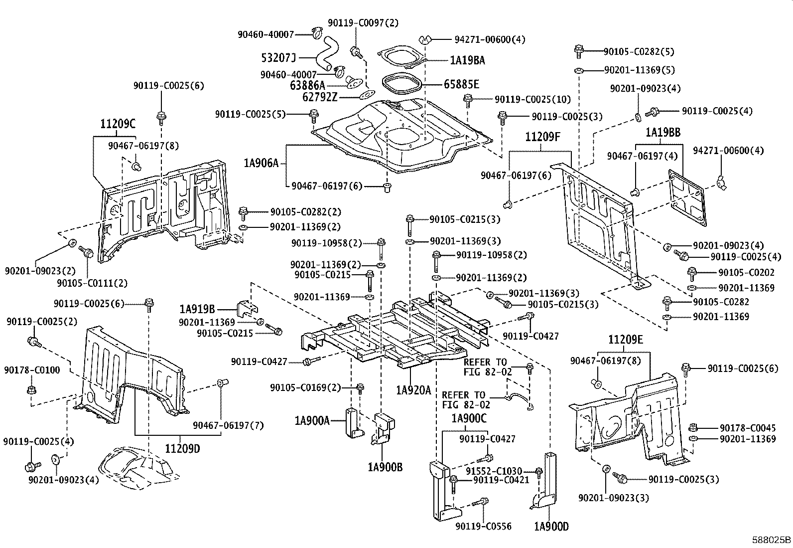 58013-0S010 PANEL, FRONT FLOOR, CENTER product image