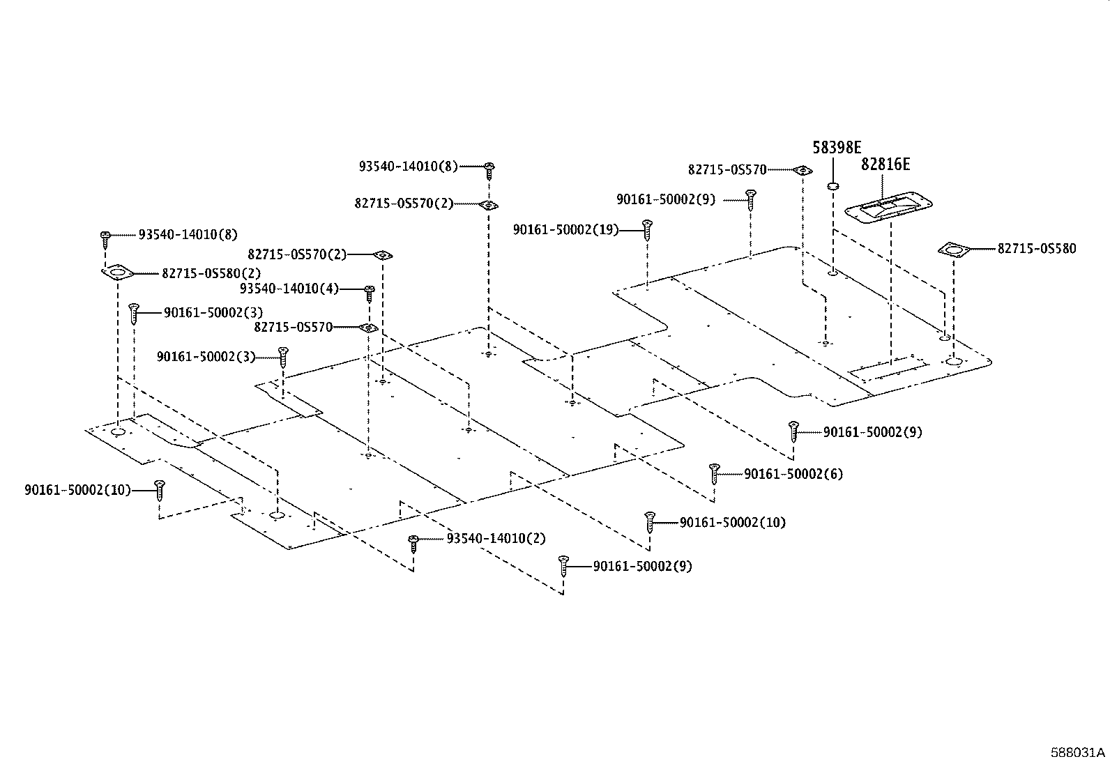57203-0S030 STRENGTH SUB-ASSY, ANCHOR NO.3 product image