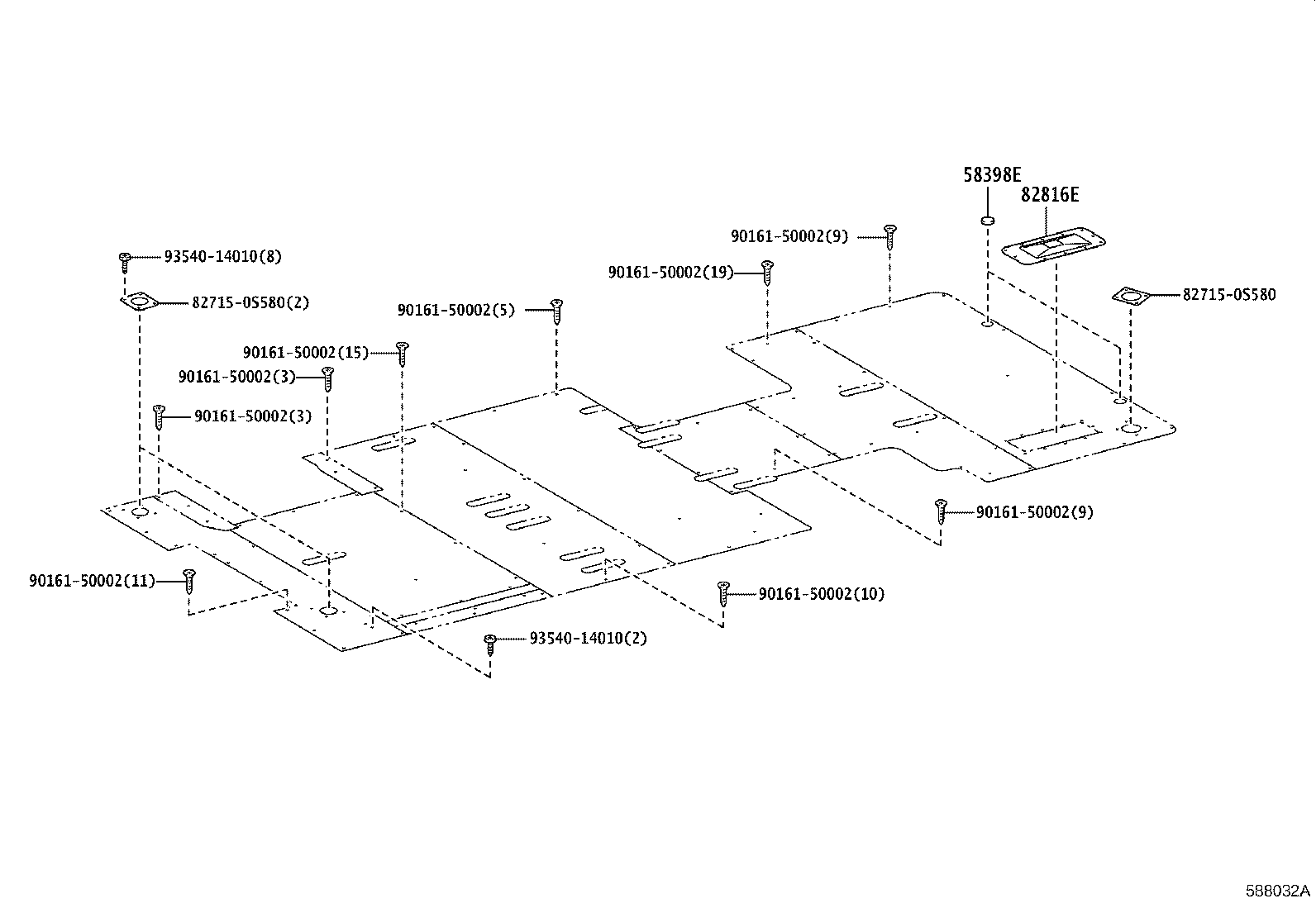 57203-0S030 STRENGTH SUB-ASSY, ANCHOR NO.3 product image
