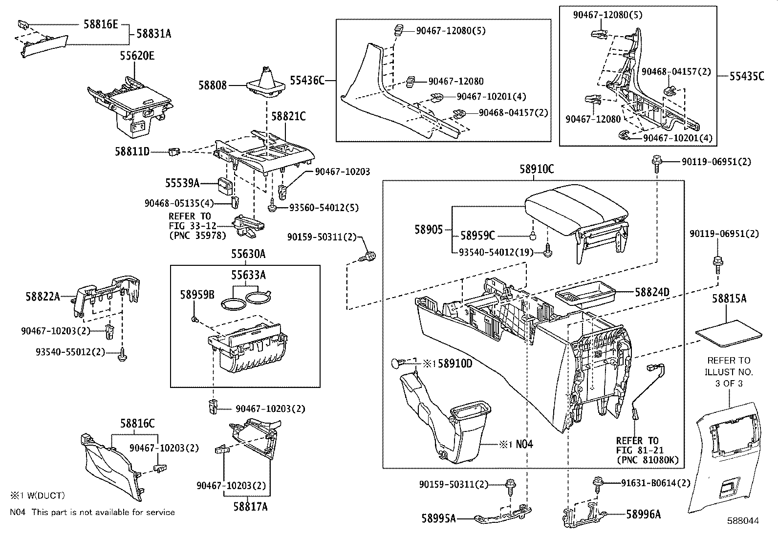 55620-60180 HOLDER ASSY, INSTRUMENT PANEL CUP product image