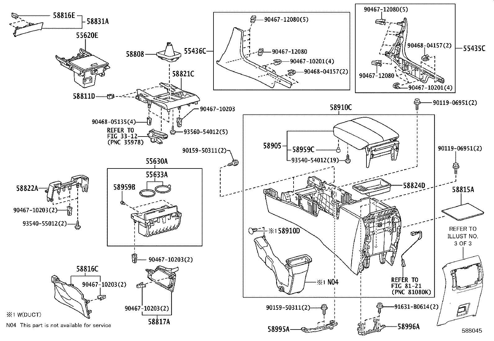 55442-60080 DOOR, INSTRUMENT PANEL product image