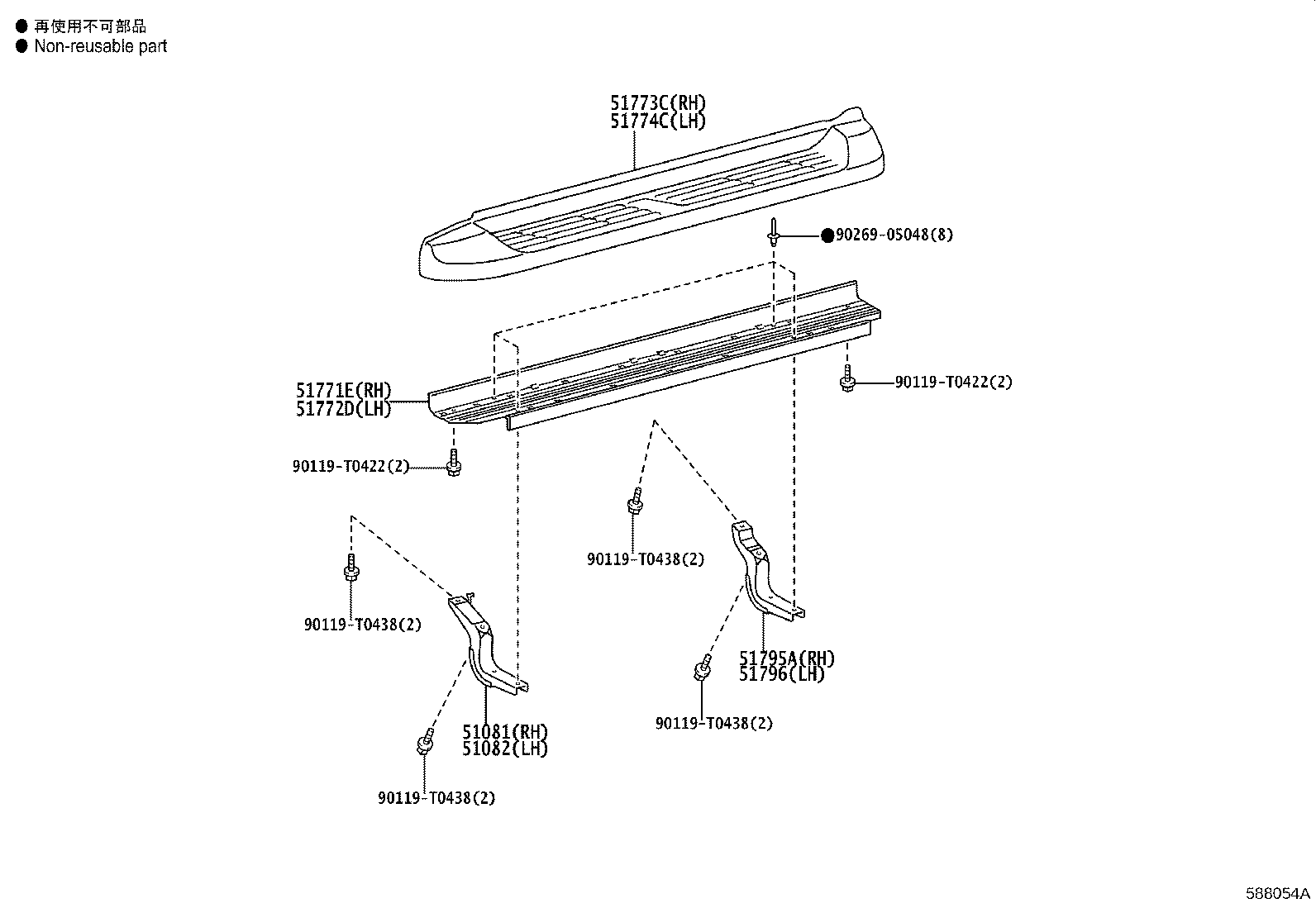 57412-KK010 MEMBER, FLOOR SIDE, INNER LH product image
