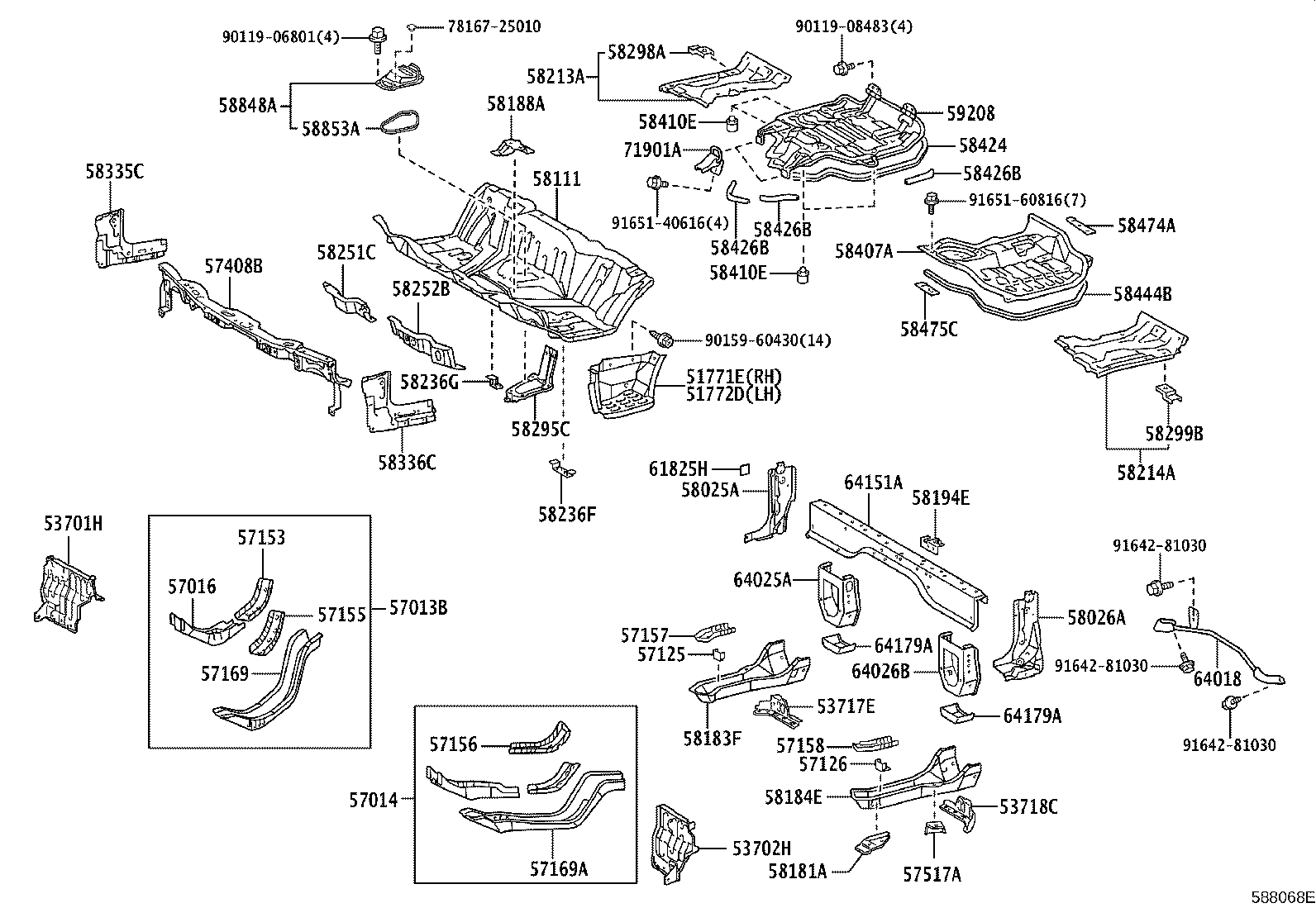53716-25070 APRON SUB-ASSY, FENDER SIDE, LH product image
