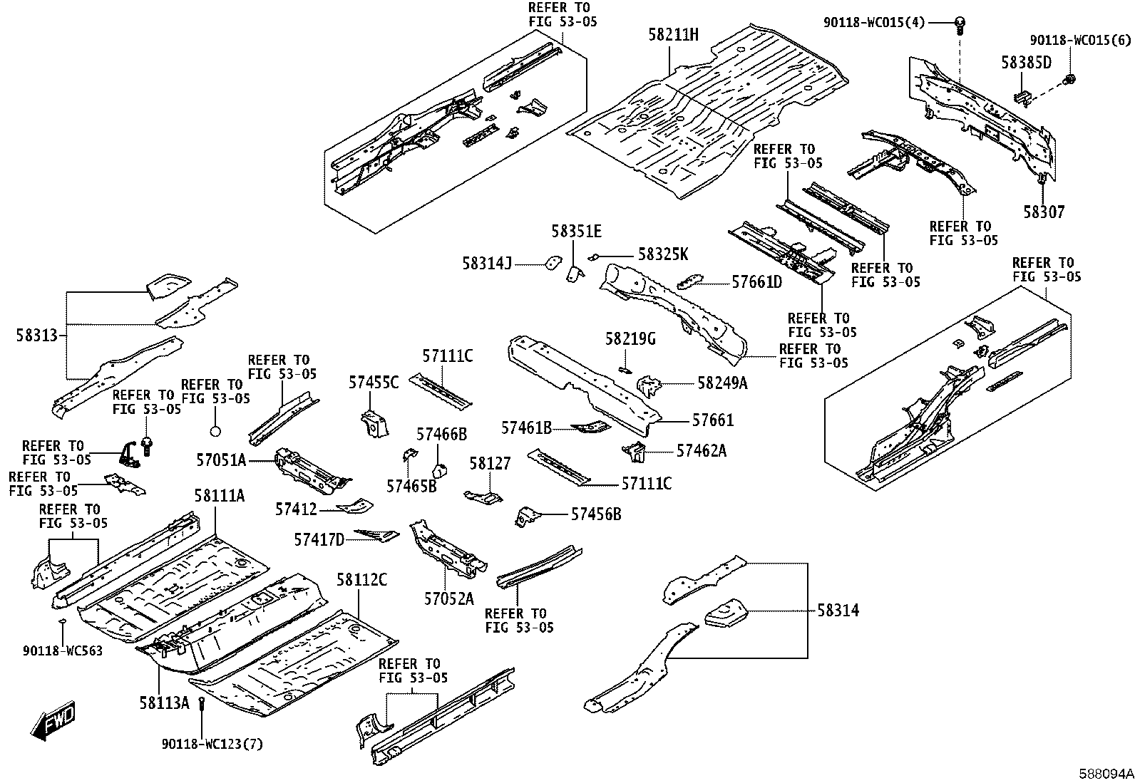 52175-WC003 PANEL, REAR FLOOR SIDE, RH product image