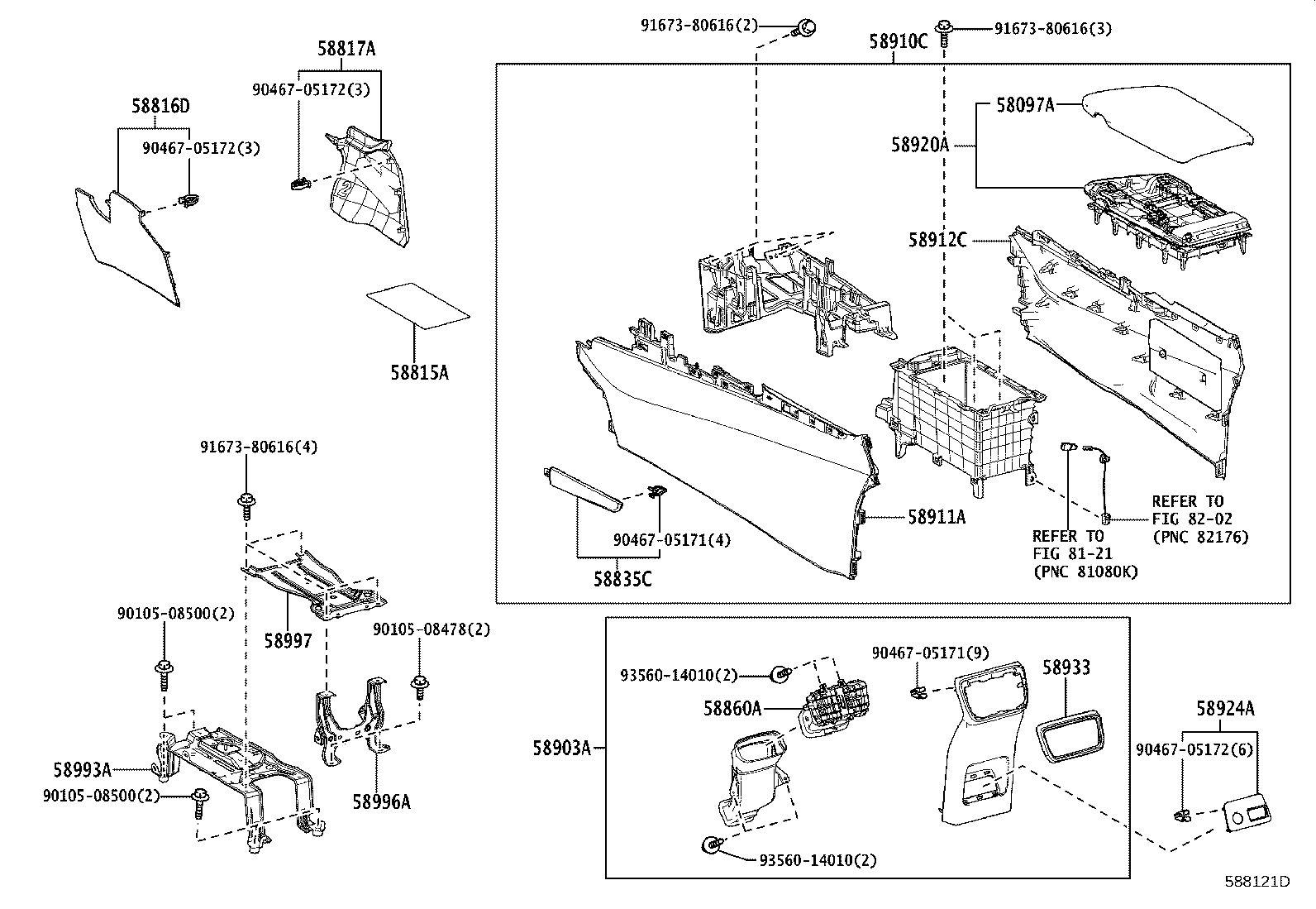 58821-78100 PANEL, CONSOLE, UPPER product image