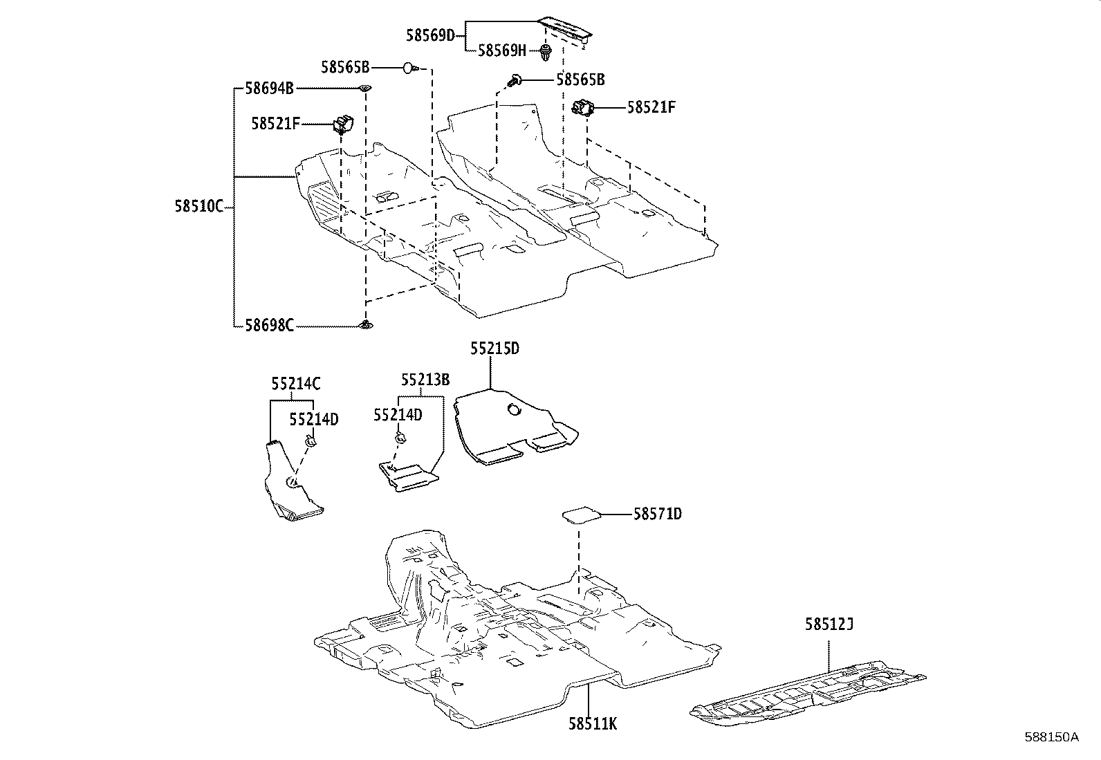 58512-0E010 MAT, FLOOR, NO.2 product image