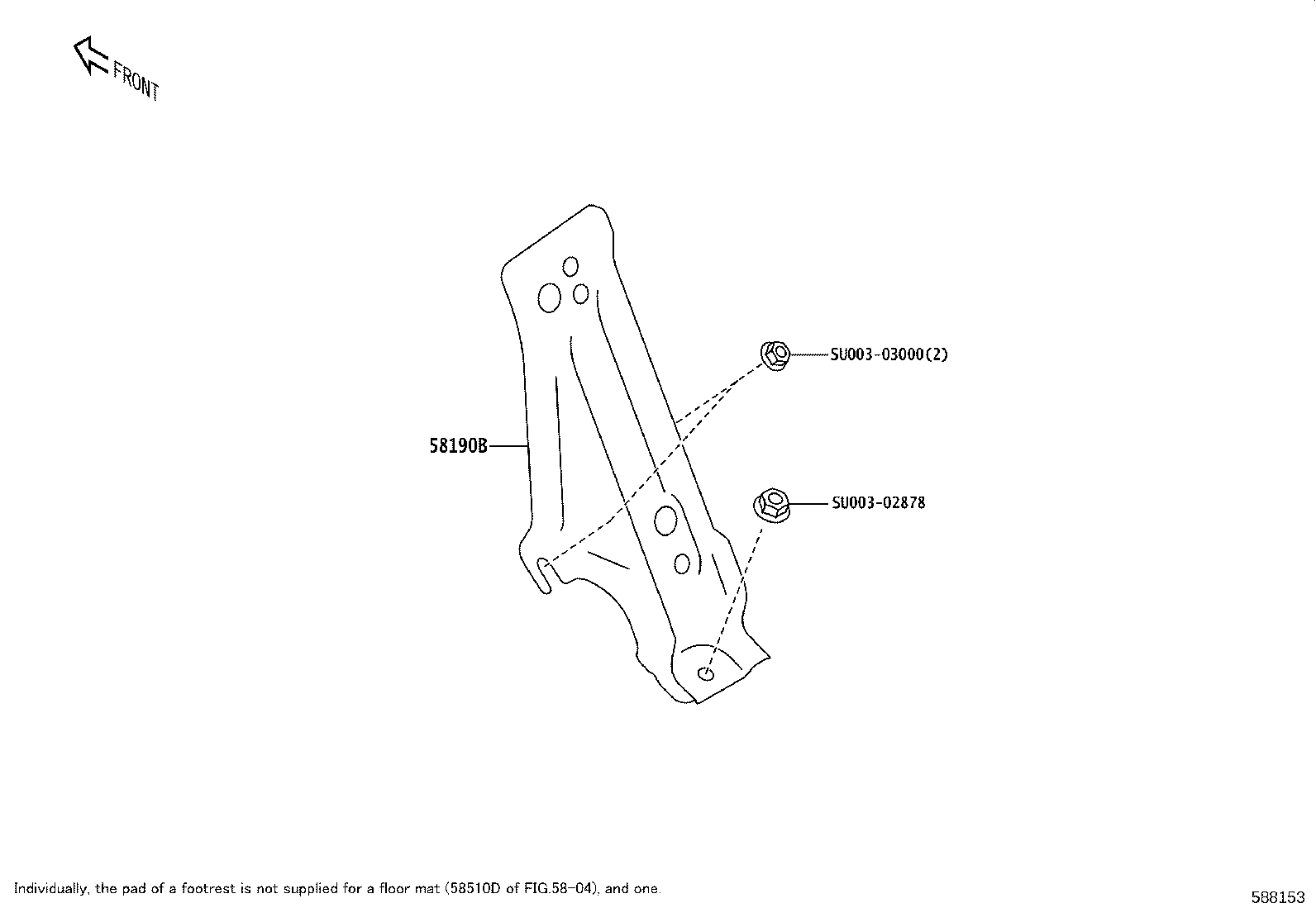 SU003-08773 PAD, FRONT FLOOR product image