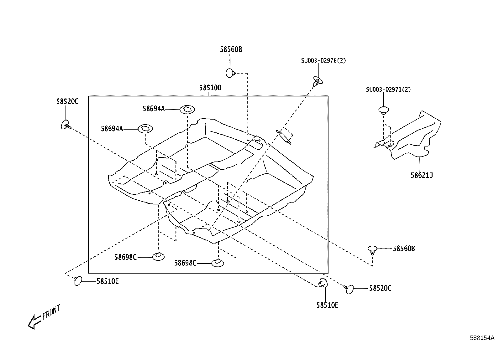 Toyota SU003-09427 SILENCER, CENTER CONSOLE, NO.1