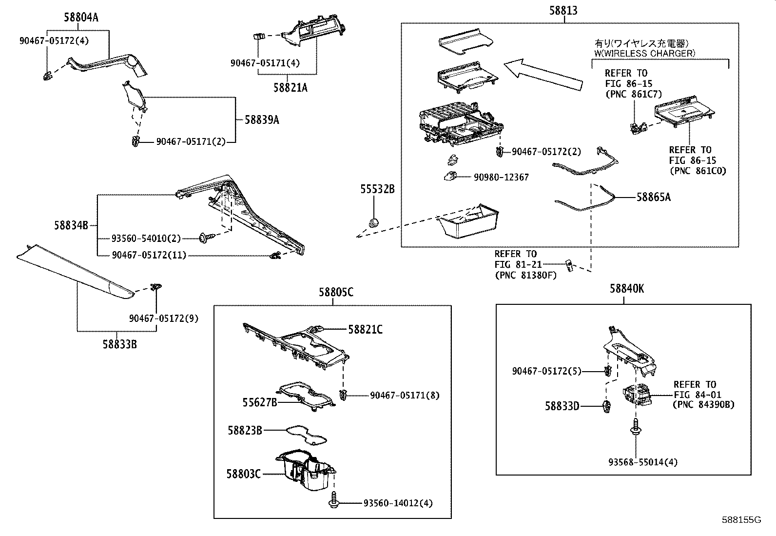 58821-78100 PANEL, CONSOLE, UPPER product image