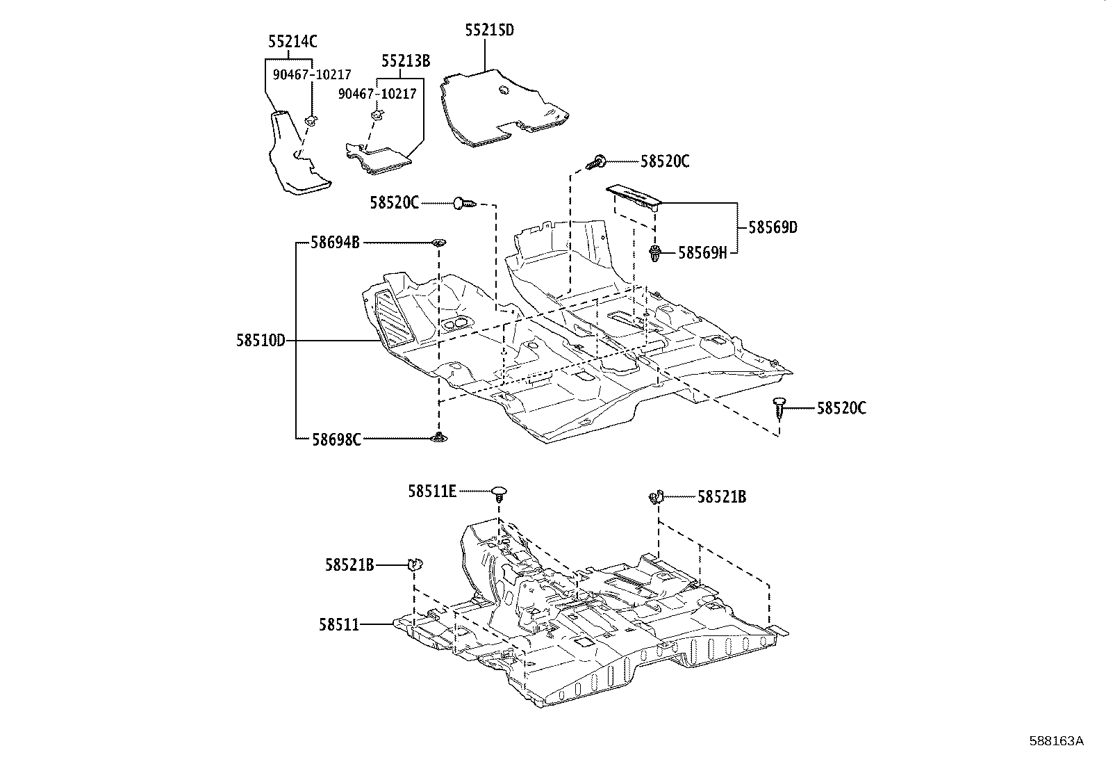 Toyota 58511-78021 MAT, FLOOR, FRONT
