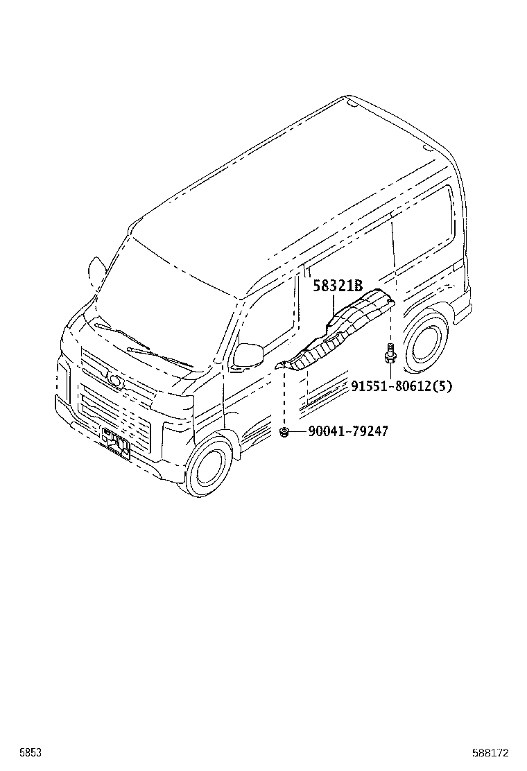 58321-B5030 INSULATOR, REAR FLOOR HEAT, NO.1 product image