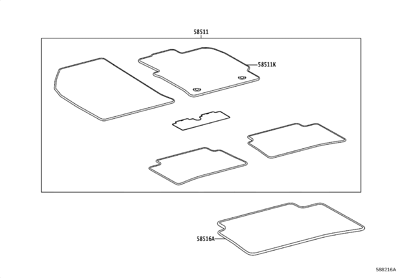 58511-52070 MAT, FLOOR, NO.1 product image