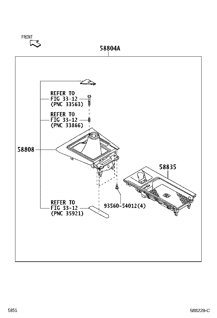 58985-BZ090 RETAINER, CONSOLE BOX product image