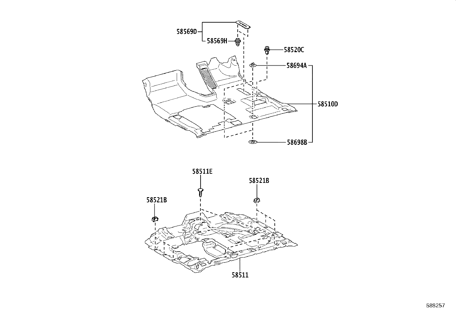 58511-V1070 MAT, FLOOR, FRONT product image