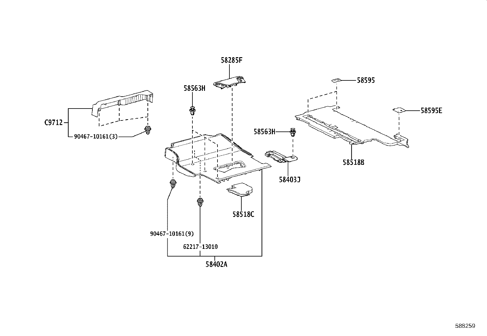 58511-V1070 MAT, FLOOR, FRONT product image