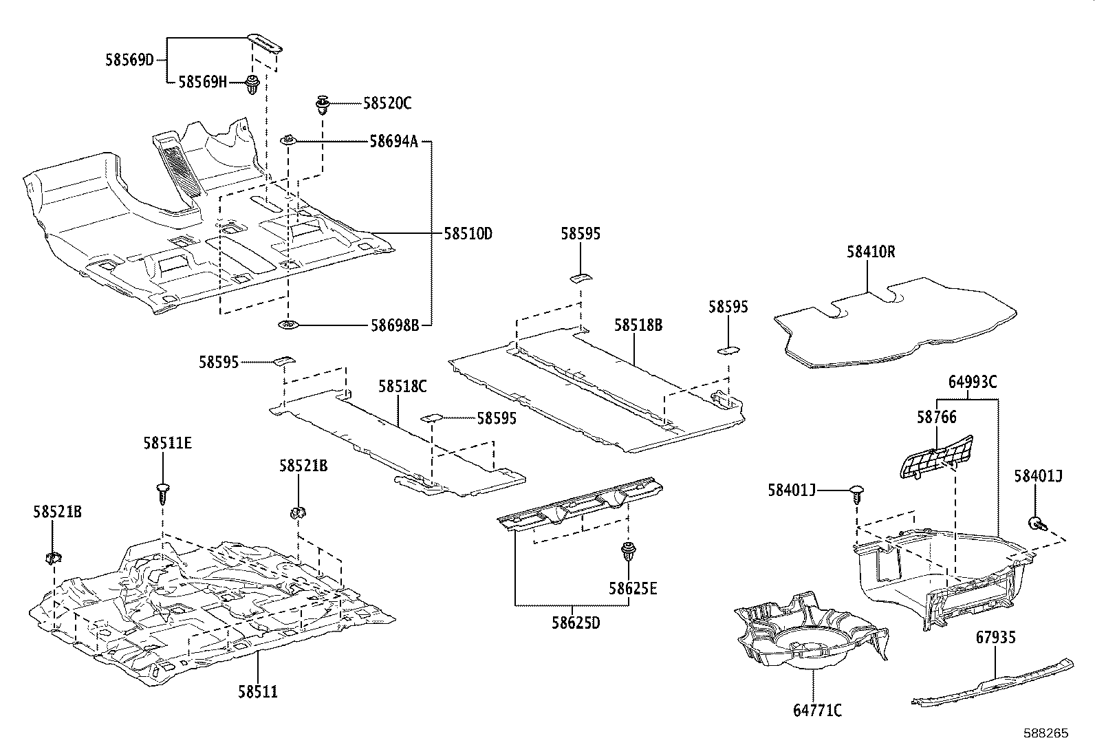 58511-V1010 MAT, FLOOR, FRONT product image
