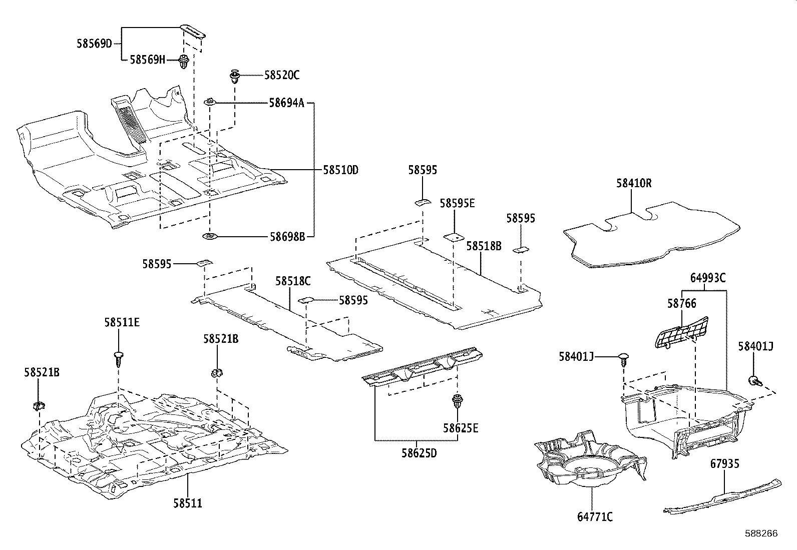 58511-V1010 MAT, FLOOR, FRONT product image