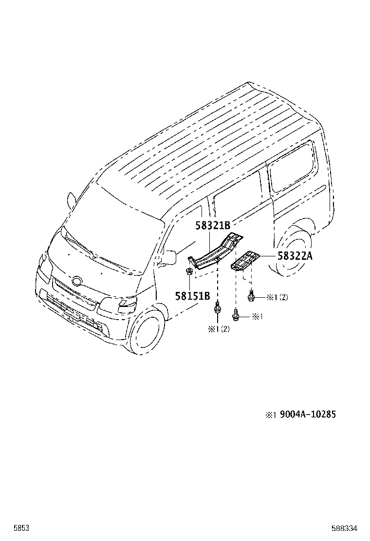 58321-BZ020 INSULATOR, REAR FLOOR HEAT, NO.1 product image
