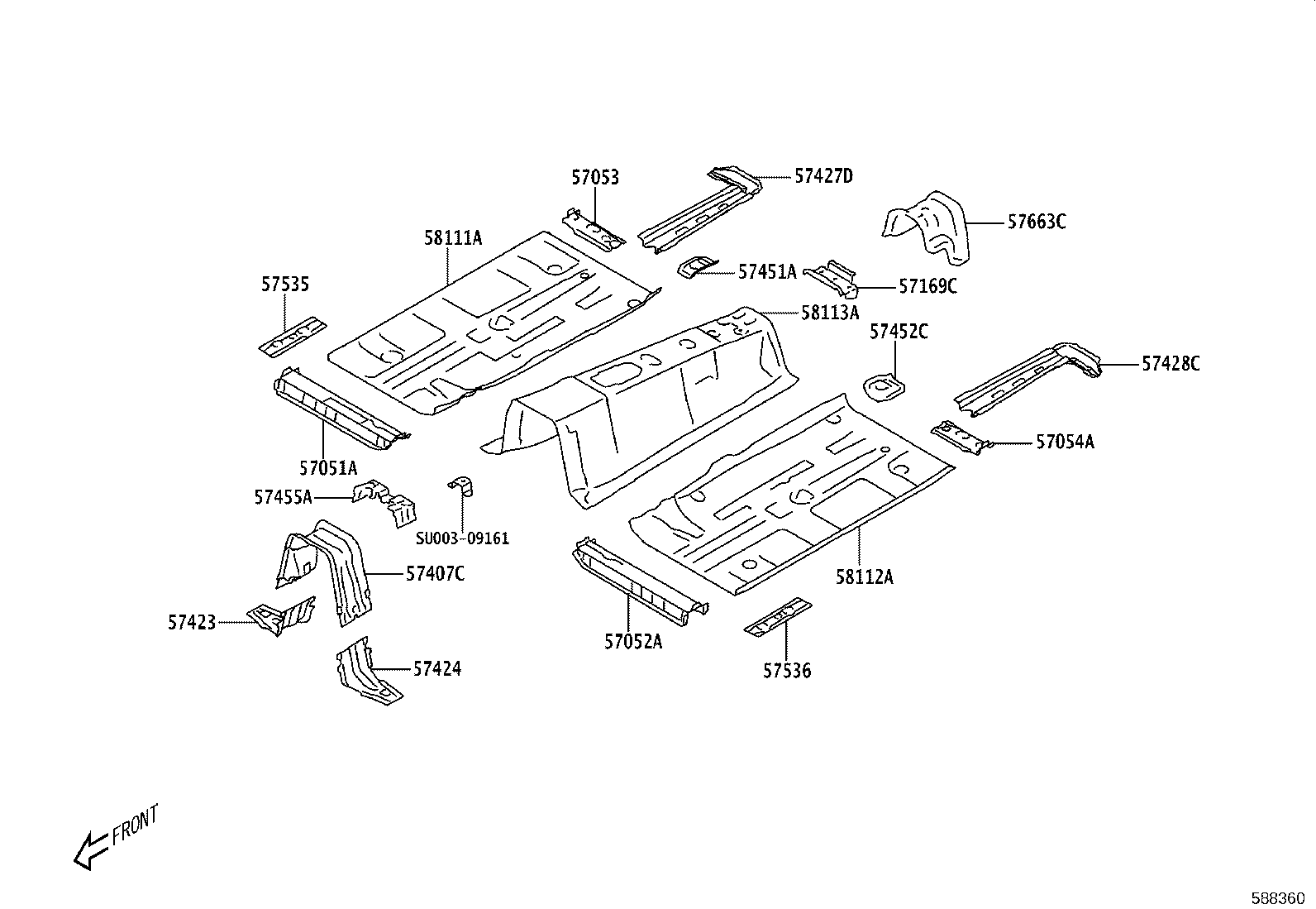 SU003-10522 PAN, REAR FLOOR product image