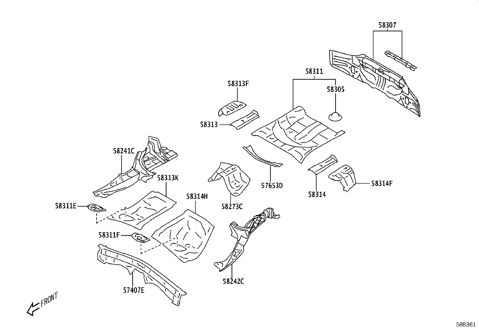 SU003-10522 PAN, REAR FLOOR product image